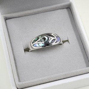 Sterling Silver Abalone Shell Ring
